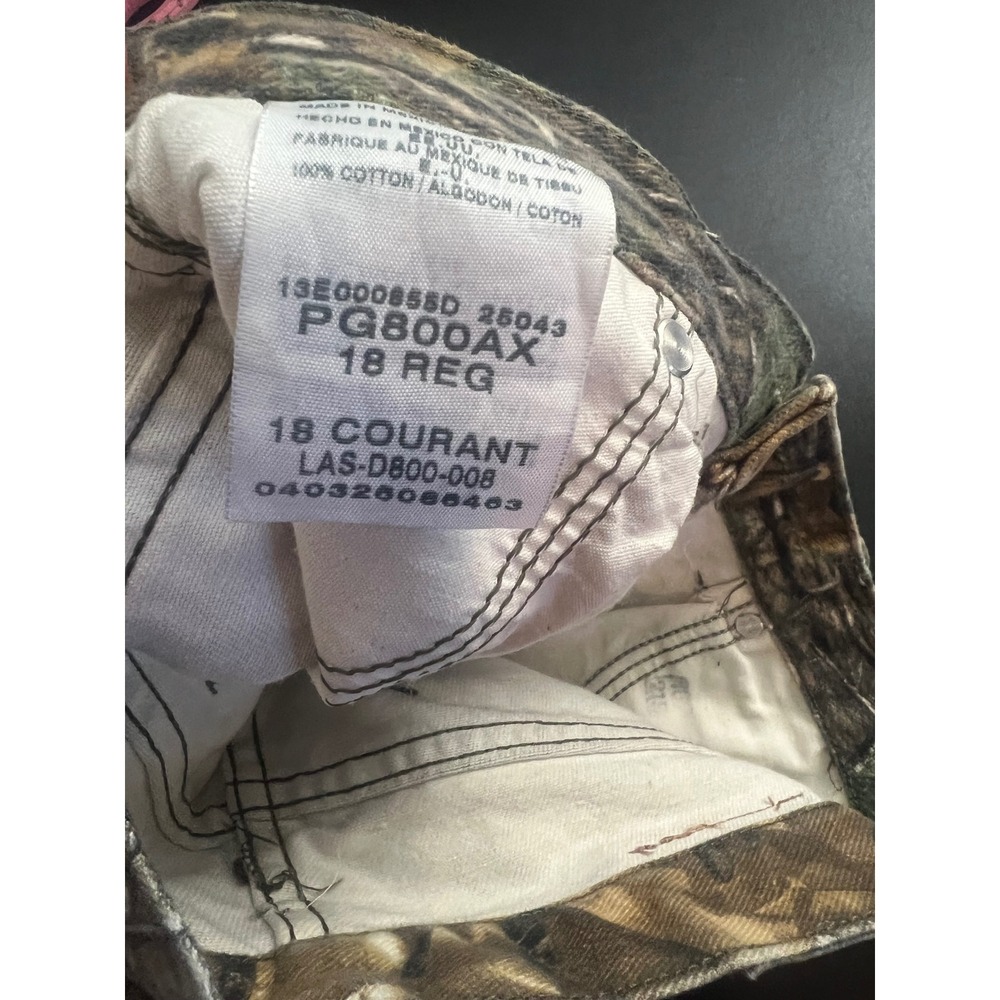 Wrangler ProGear Realtree Camo Pants Womens 18 Reg Straight Leg Hunting Cotton - Picture 3 of 8